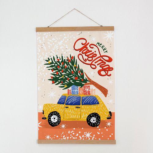 Постер тканинний на стіну Машина з ялинкою 60х93 см (TPSR_25NG005), фото 1