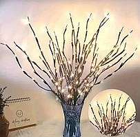 Декоративна гілка світлодіодна на 5 розгалуджень. Довжина - 70 см. Жовте світло, 20 LED