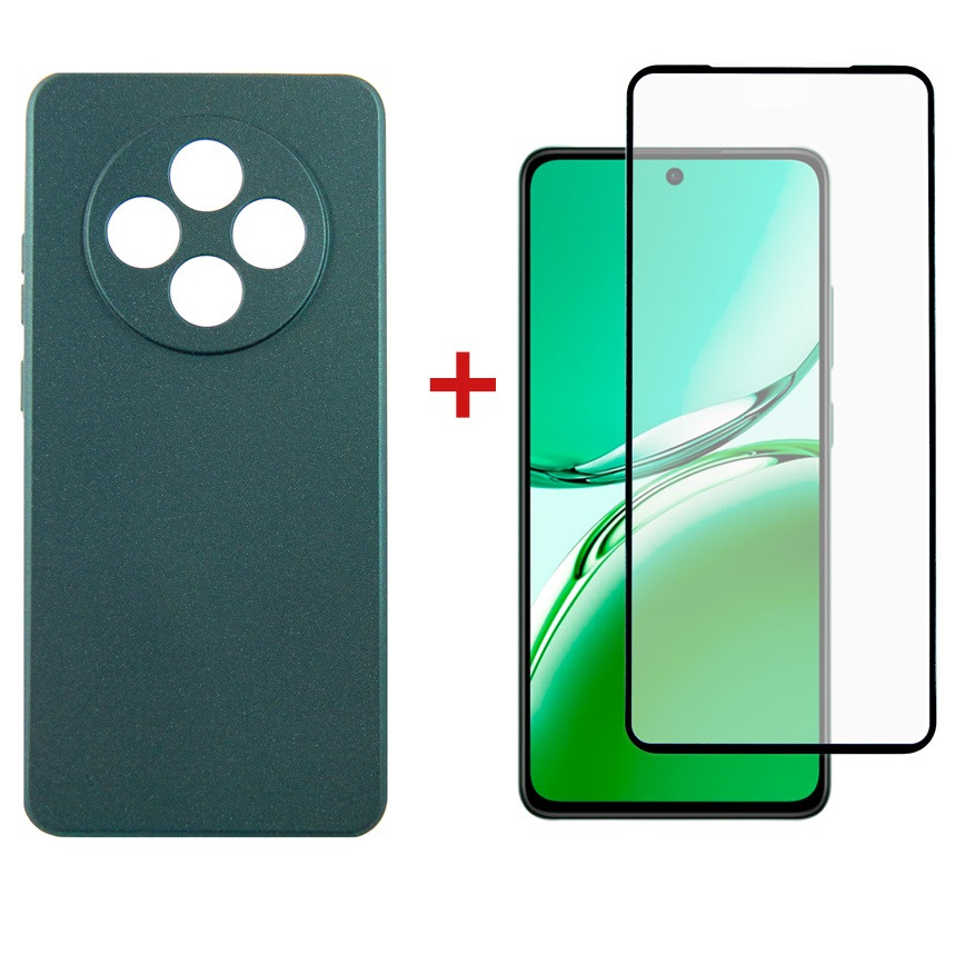 Чохол-накладка Dengos для Oppo Reno 12 F/FS Green (DG-KM-115) + захисне скло, фото 1
