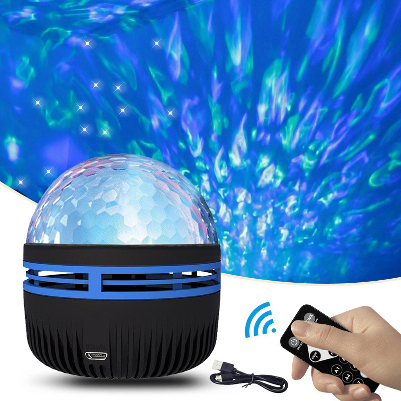 Міні нічник проектор полярне сяйво з пультом Star Projection Lamp