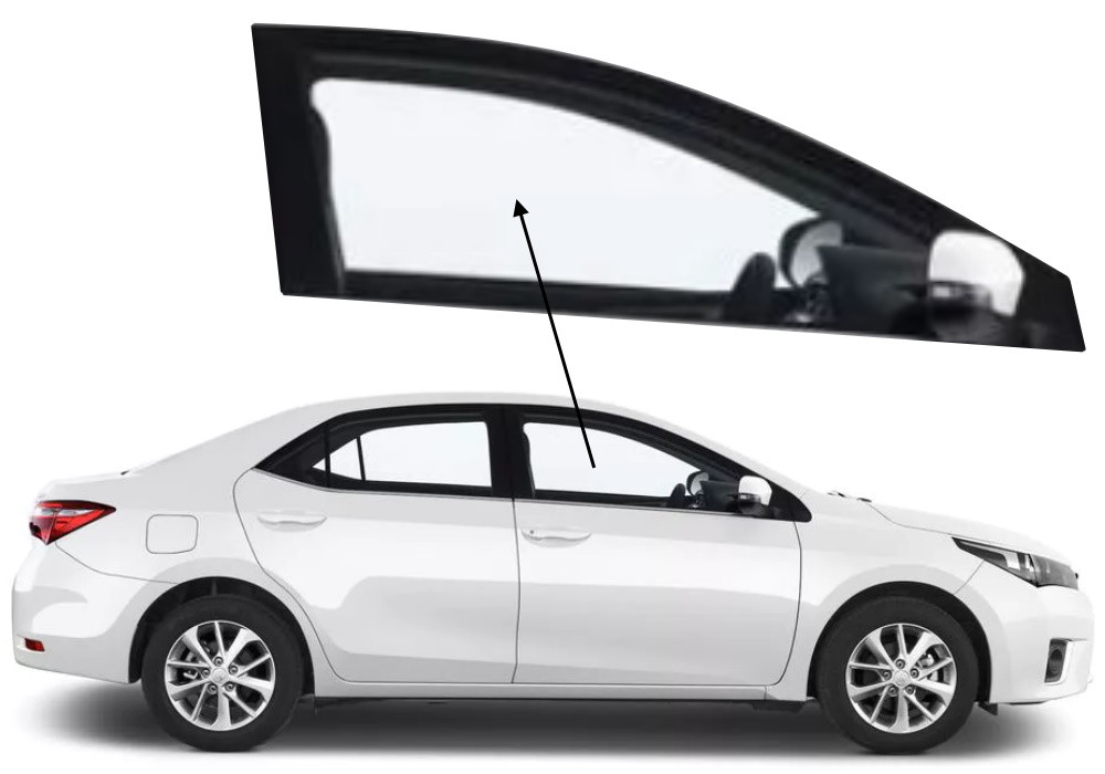 Бічне скло Toyota Corolla E170 2013-2018 передніх дверей праве, фото 1