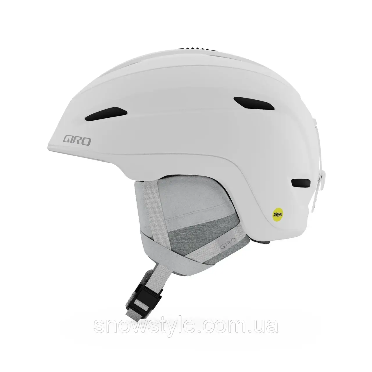 Шолом гірськолижний жіночий Giro Strata MIPS Matte White Medium (55.5-59cm), фото 1