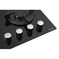 Варильна поверхня HSF622-D3G RCS (BK), вбудовуєма, комбінована, газова + hi-light, комфорки 2/2, колір чорний, фото 5