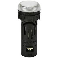 Лампа сигнальна "LED" моноблокова матова Ø 16 мм ETI ECLI-16-024C-W 24V AC/DC біла