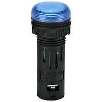 Лампа сигнальна "LED" моноблокова матова Ø 16 мм ETI ECLI-16-024C-B 24V AC/DC синя