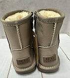Зимові дитячі Ugg itts уггі маломіри шкіра бежевий 31-34, фото 7