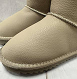 Зимові дитячі Ugg itts уггі маломіри шкіра бежевий 31-34, фото 6