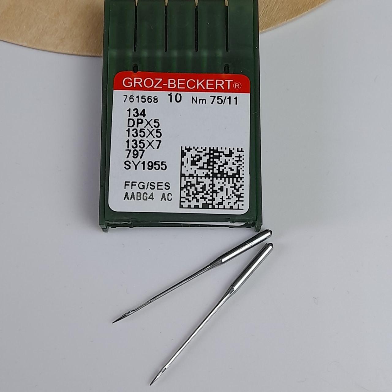 Голки GROZ-BECKERT для промислових швейних машин DPx5 SES №75 (10шт.), фото 1
