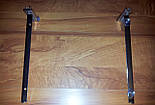 Тримач для полиці 25 см у рейку хромований із подвійним кріпленням, фото 2
