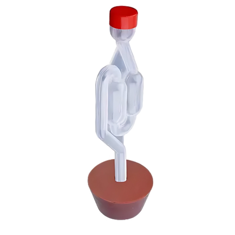 Гідрозатвор ферментаційний + корок для бутля 22л (50/43 мм), фото 1