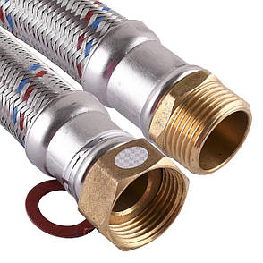 Шланг антивібраційний прямий SOLOMON 1" НВ 1,0 м HS3001 S, фото 1