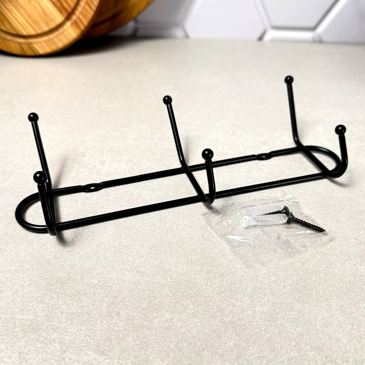 Вішалка на 3 гачки 23.5 см Чорна Фенікс (KD-03 74198)