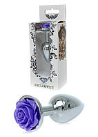 Анальна пробка - Jewellery Silver Plug Rose Purple