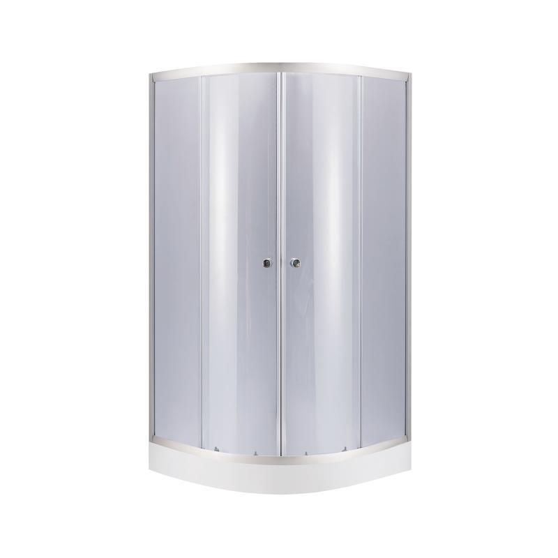 Душова кабіна Lidz Latwa SC80x80.SAT.LOW.GR, скло тон. 4 мм + Lidz Душовий піддон KAPIELKA ST80x80x15, фото 1