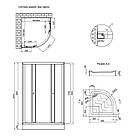 Набір Lidz душова кабіна Latwa SC80x80.SAT.LOW.FR, скло Frost 4 мм + піддон Kupala, фото 2