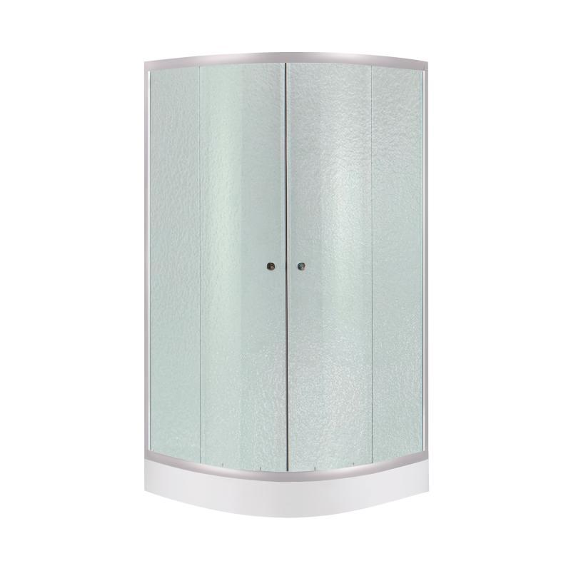 Душова кабіна Lidz Latwa SC80x80.SAT.LOW.FR, скло Frost 4 мм + Lidz Душовий піддон KAPIELKA ST80x80x15, фото 1