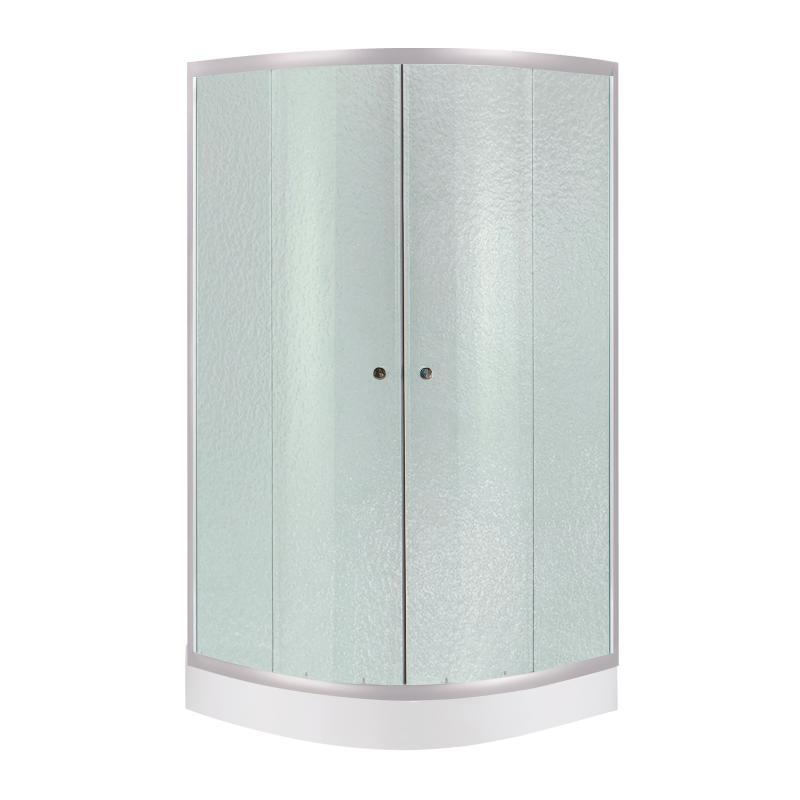 Душова кабіна Lidz Latwa SC90x90.SAT.LOW.FR, скло Frost 4 мм + Lidz Душовий піддон KAPIELKA ST90x90x15, фото 1