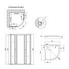 Душова кабіна Lidz Latwa SC90x90.SAT.LOW.FR, скло Frost 4 мм + Lidz Душовий піддон KAPIELKA ST90x90x15, фото 2