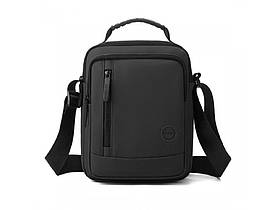 Чоловіча сумка текстильна чорна месенджер