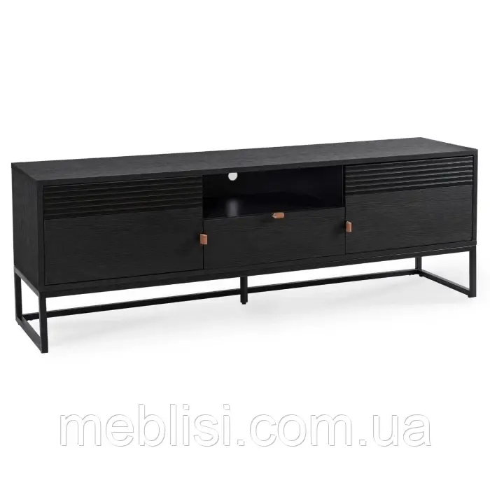 Чорна ТВ тумба 160 Trzydrzwiowa 160 cm GARDA (чорний) (MEBEL ELITE) ME.GARDA/CZ/CZ/RTV