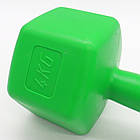 Композитна гантель для фітнесу на 4кг, 1шт, Зелений / Гантелька для аеробіки / Цільна гантеля для тренувань, фото 7