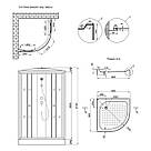Душовий бокс Lidz Tani SB90x90.SAT.LOW.GR, скло тоноване 4 мм, фото 2