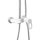 Душова система універсальна Lidz Latwa 1030 на три споживача (з виливом) (k35) LDLAT1030WHI45427 White, фото 3