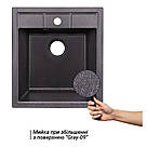 Кухонна мийка Lidz 460х515/200 GRF-13 (LIDZGRF13460515200), фото 3