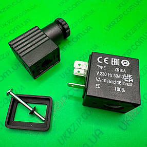 Котушка електромагнітна Sirai / Asco Z610A (230V 10VA) з штекером для клапана, фото 2