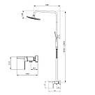 Душова система універсальна Qtap Gemini на три споживача (з виливом) QTGEM111CRW45687 Chrome/White, фото 3