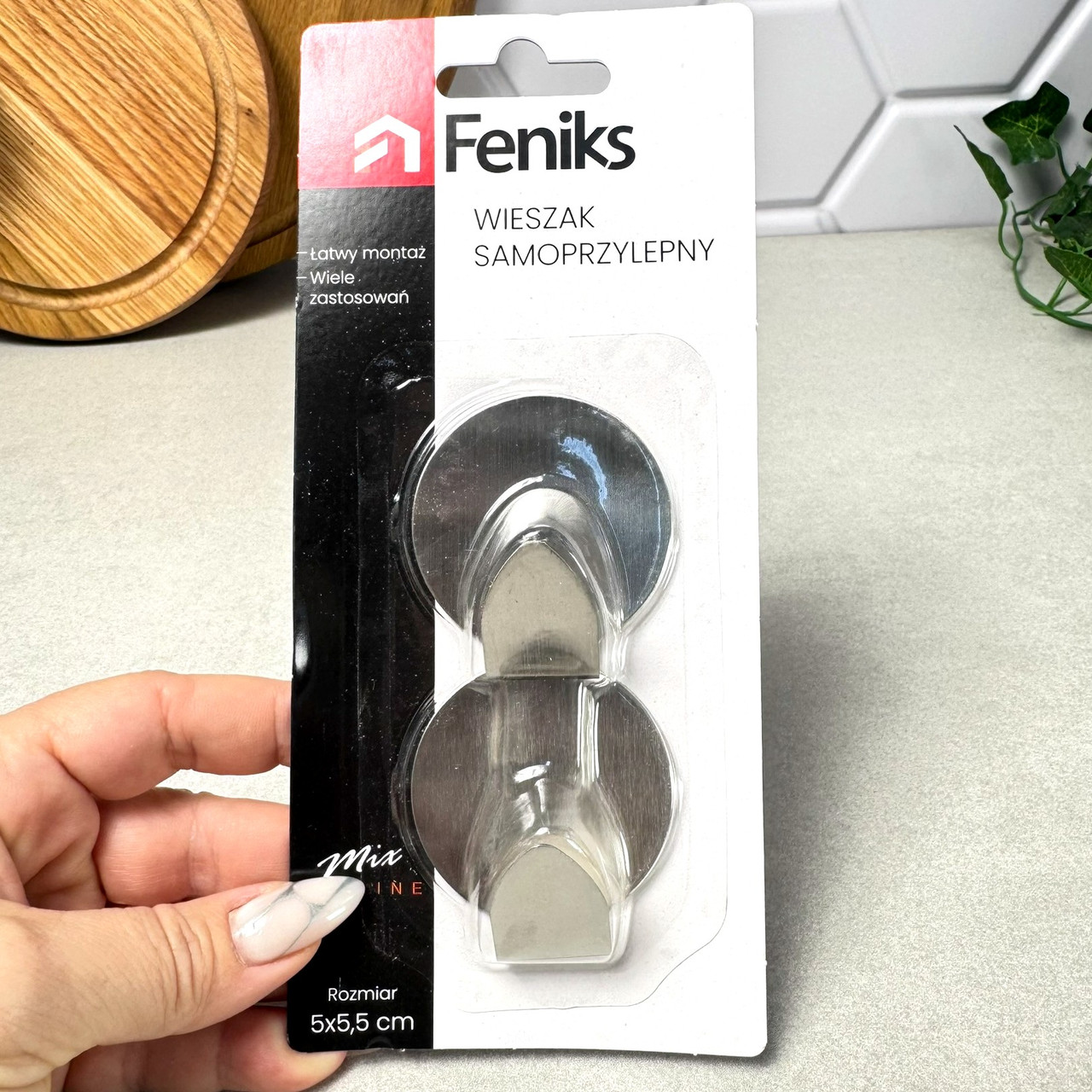 Гачки-липучки 2 шт Круглі Метал Фенікс