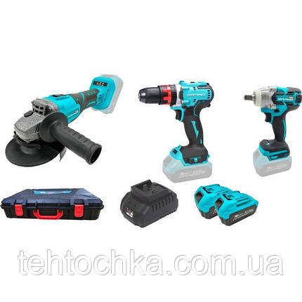 Набір акумуляторних інструментів Grand No3 (МШУ-20BL/PRO+Grand ДА-20/13UBL+Grand АГ-800UBL), фото 1