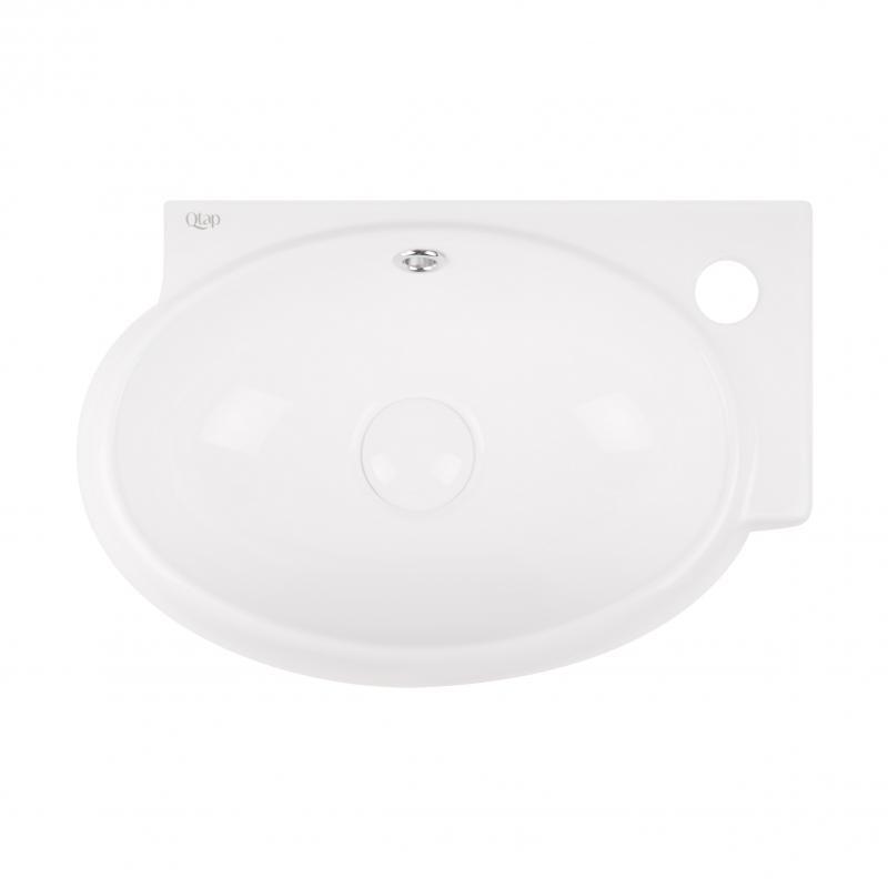 Раковина Qtap Leo 420x280x150 White з донним клапаном QT11115011RW, фото 1