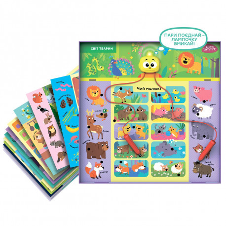 Електронна логічна гра Вікторина Світ тварин Kiddi Smart, фото 1