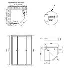 Набір Qtap душова кабіна Presto CRM1099AP5 Pear 1970x900x900 мм + піддон Robin 309912C 90x90x12 см з сифоном, фото 2