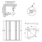 Набір Qtap душова кабіна Presto CRM1088AP5 Pear 1970x800x800 мм + піддон Robin 308812C 80x80x12 см з сифоном, фото 2