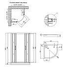 Набір Qtap душова кабіна Taurus CRM1099AC6 Clear 2020x900x900 мм + піддон Robin 309912C 90x90x12 см з сифоном, фото 2