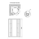 Душова кабіна Lidz Latwa SC80x80.SAT.HIGH.GR, скло тоноване 4 мм без піддона, фото 3