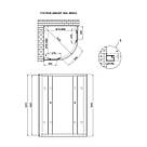Душова кабіна Lidz Latwa SC90x90.SAT.HIGH.GR, скло тоноване 4 мм без піддона, фото 2