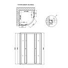 Душова кабіна Lidz Latwa SC90x90.SAT.LOW.FR, скло Frost 4 мм без піддона, фото 2