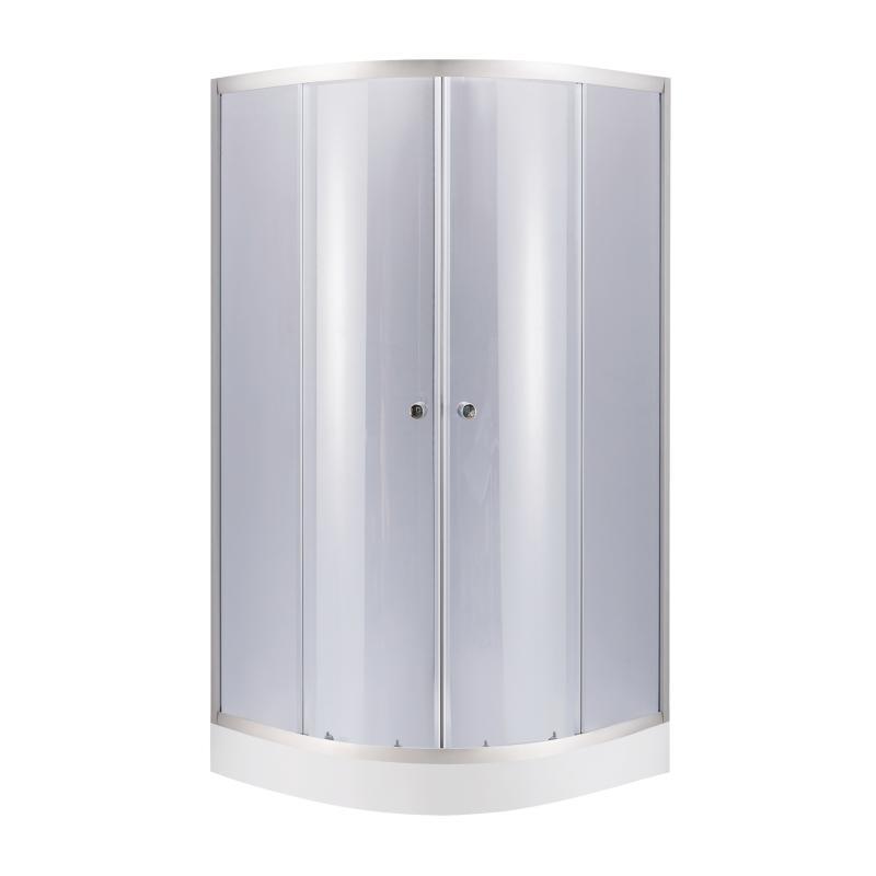 Набір Lidz душова кабіна Latwa SC90x90.SAT.LOW.GR, скло тоноване 4 мм + піддон Kupala, фото 1