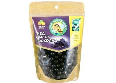 Натуральні цукерки-драже "Цілюща бджілка" з шоколадом, 150 г