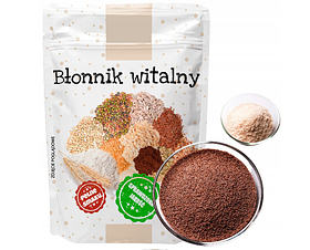 Суміш псилліуму (темне зерно з блиском) 80% і лушпиння подорожника (світлого кольору) 20%.