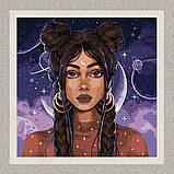 Картина за номерами Люди. Дівчина у космосі 40*40 см Ідейка KHO 8412, фото 2