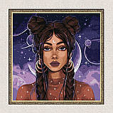 Картина за номерами Люди. Дівчина у космосі 40*40 см Ідейка KHO 8412, фото 5