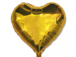 Фольгований шар Серце 9" золотий (Китай)