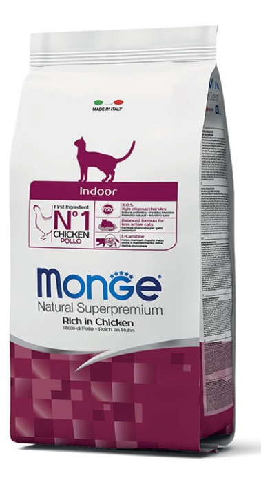 Monge CAT Indoor Chicken для домашніх котів з куркою 10кг, фото 1