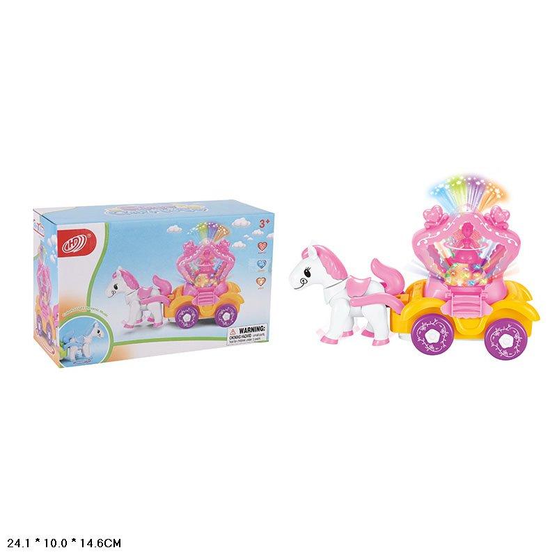 Карета HD9028 батарейна з музикою, світлом та рухом., фото 1