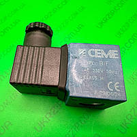 Котушка CEME тип BIF серія 688 (230V) з штекером для електромагнітного клапана, фото 4
