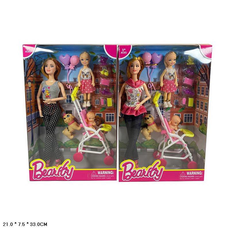 Лялька LY66-40 типу Барбі маленька з вихованцями та аксесуарами 2 види, фото 1